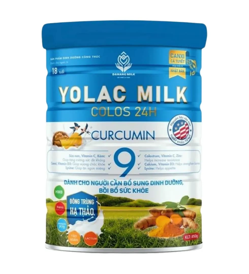 Yolac milk Curcumin chế độ ăn đặc biệt