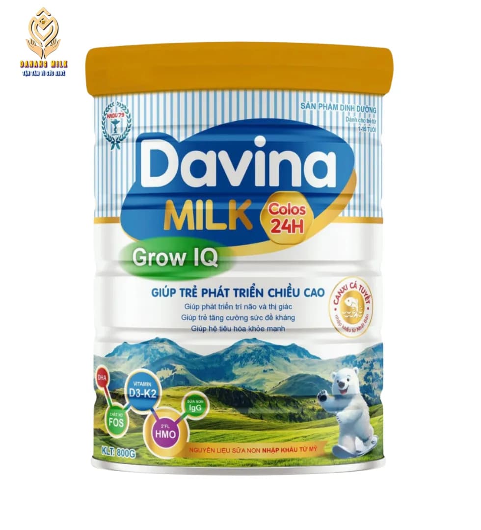Davina milk Grow từ 1 đến 15 tuổi