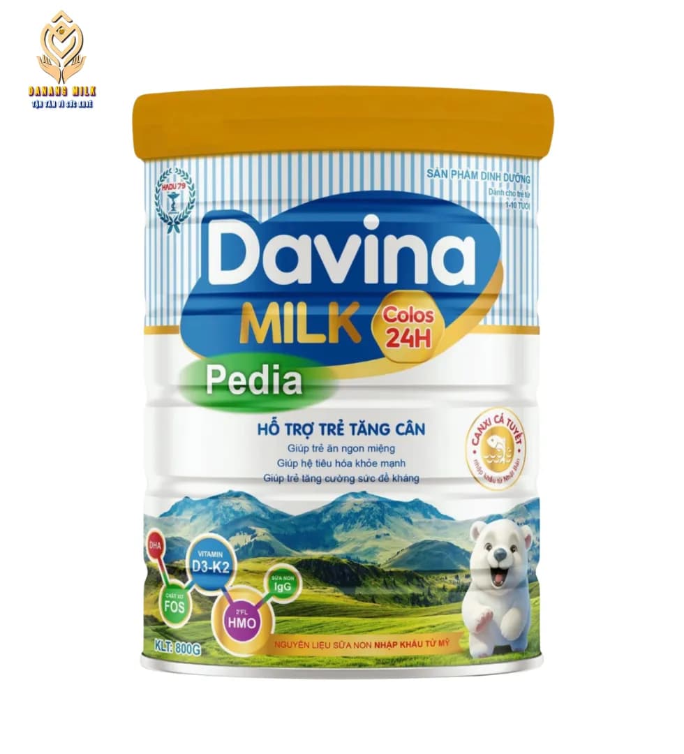 Davina milk Pedia từ 1 đến 10 tuổi