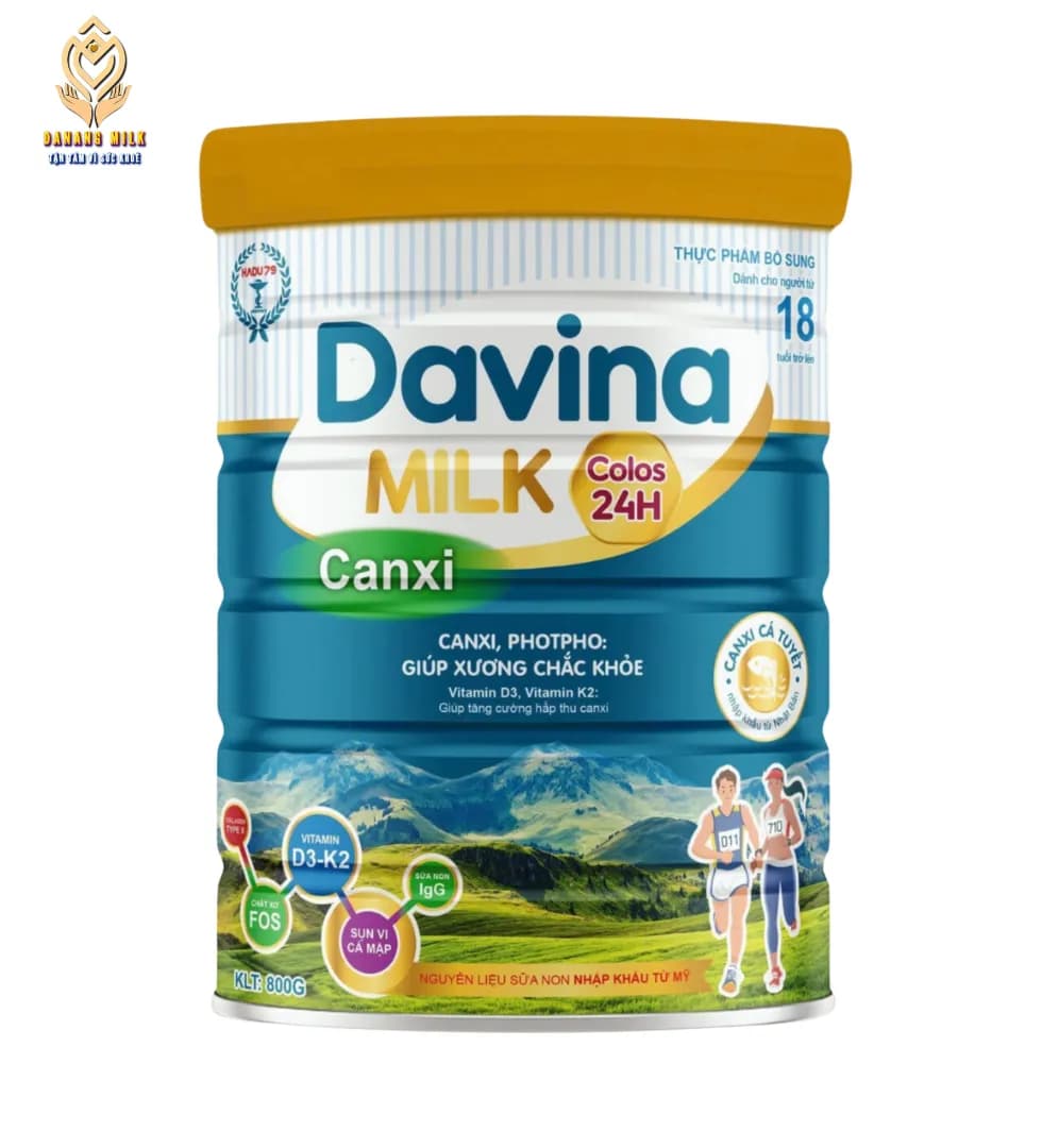 Davina milk Canxi nhóm sữa từ 16 tuổi trở lên